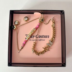 Juicy Couture Jewelry Set Pink and Gold.